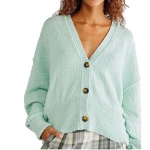 Free People ‘found my friend’ mint Cardigan
